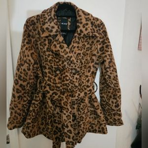 Leapord Peacoat NWOT